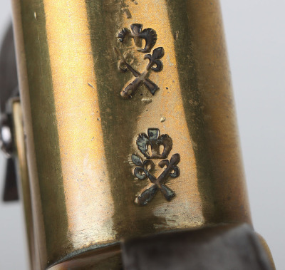 Brass framed and barrelled flintlock boxlock travelling pistol by W. BOND, LOMBARD STREET, LONDON - 5