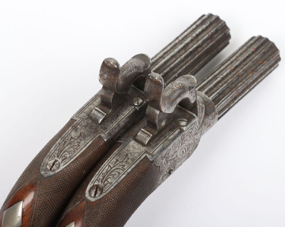 Pair of boxlock percussion pocket pistols engraved CLARK, LONDON - 3