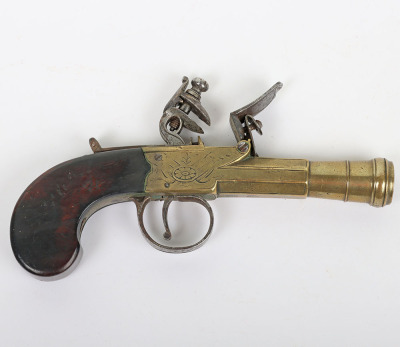 Boxlock flintlock brass blunderbuss pistol c.1820