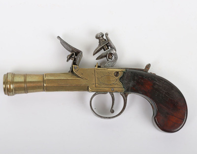 Boxlock flintlock brass blunderbuss pistol c.1820 - 2