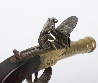 Boxlock flintlock brass blunderbuss pistol c.1820 - 3