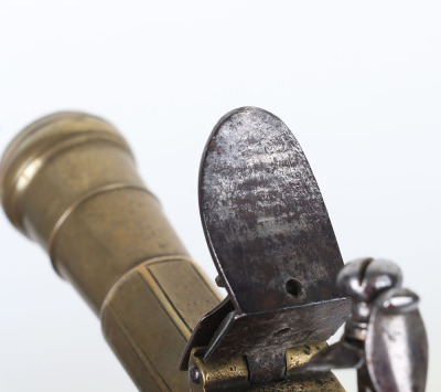 Boxlock flintlock brass blunderbuss pistol c.1820 - 6