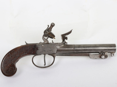 Boxlock flintlock travelling pistol by I & W Richards LONDON c.1790,