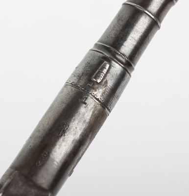 54 bore Queen Anne style boxlock flintlock cannon barrelled pocket pistol by STANTON, LONDON c.1775 - 9