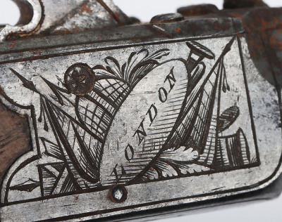Boxlock percussion pocket pistol engraved EGG, LONDON - 3