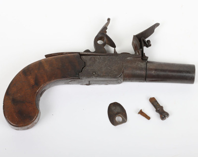 Boxlock flintlock pocket pistol retailed by PARKER, BURY