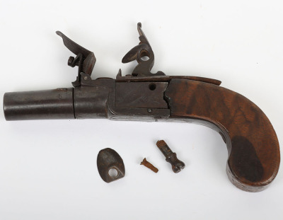 Boxlock flintlock pocket pistol retailed by PARKER, BURY - 2