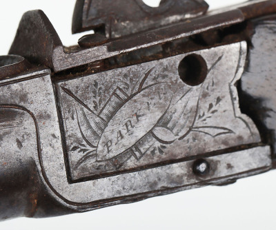 Boxlock flintlock pocket pistol retailed by PARKER, BURY - 6