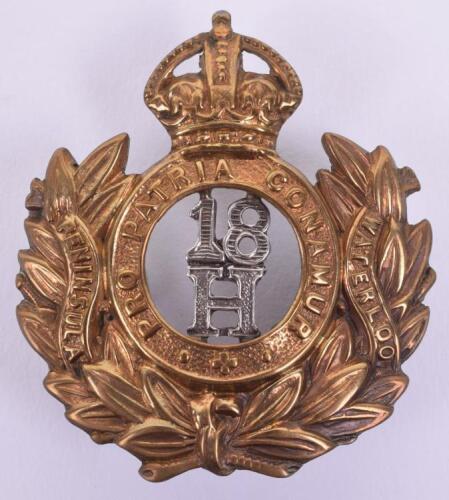 Scarce 18th Hussars 1902-1904 Cap Badge