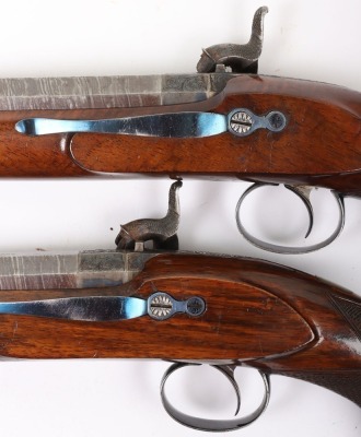 Good pair of 28 bore percussion belt pistols by Edward London, c.1845-50 - 5