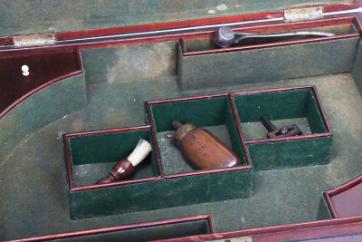 Pair of officer&rsquo;s 16 bore flintlock holster pistols by Richards c.1820 - 2