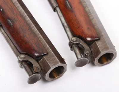 Pair of officer&rsquo;s 16 bore flintlock holster pistols by Richards c.1820 - 5