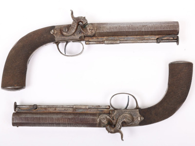 Good pair of 20 bore boxlock side hammer percussion belt pistols by Wilkinson, London, c.1850 - 3