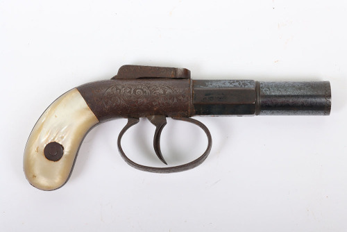 Rare American 9mm single shot self cocking percussion pocket pistol