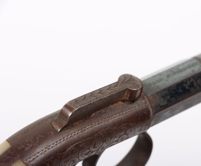Rare American 9mm single shot self cocking percussion pocket pistol - 5