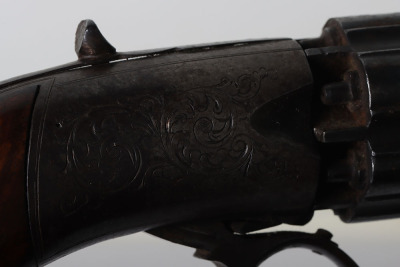 6 shot 84 bore Cooper&rsquo;s patent percussion self-cocking ring trigger pepperbox revolver - 6