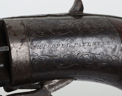 6 shot 84 bore Cooper&rsquo;s patent percussion self-cocking ring trigger pepperbox revolver - 8