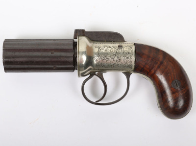 6 shot 150 bore self cocking percussion pepperbox revolver, retailed by MONK, STAMFORD - 3