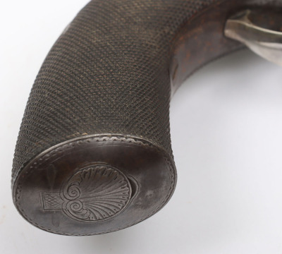 40 bore boxlock side hammer over and under percussion belt pistol by HENRY BECKWITH 58 SKINNER St SNOW HILL LONDON, - 8