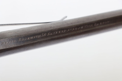 40 bore boxlock side hammer over and under percussion belt pistol by HENRY BECKWITH 58 SKINNER St SNOW HILL LONDON, - 9