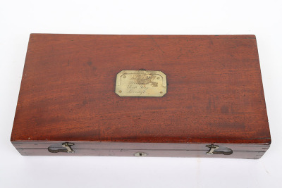 40 bore boxlock side hammer over and under percussion belt pistol by HENRY BECKWITH 58 SKINNER St SNOW HILL LONDON, - 14