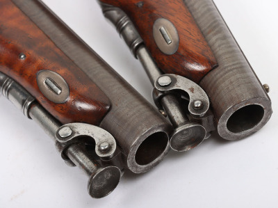 Pair of 28 bore flintlock travelling pistols by I. BLANCH, LONDON - 8