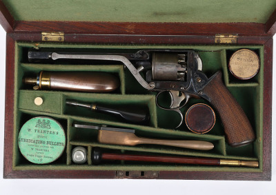 Good 5 shot 54 bore Tranter&rsquo;s patent self cocking percussion revolver No. 2,308