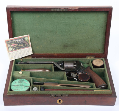 Good 5 shot 54 bore Tranter&rsquo;s patent self cocking percussion revolver No. 2,308 - 2