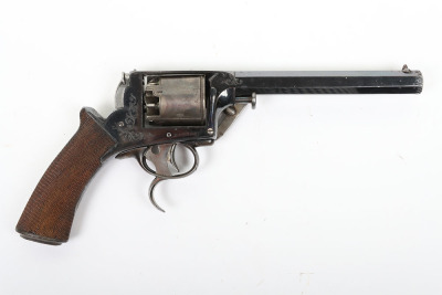 Good 5 shot 54 bore Tranter&rsquo;s patent self cocking percussion revolver No. 2,308 - 5
