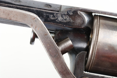 Good 5 shot 54 bore Tranter&rsquo;s patent self cocking percussion revolver No. 2,308 - 11