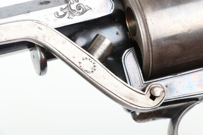 Good 5 shot 54 bore Tranter&rsquo;s patent self cocking percussion revolver No. 2,308 - 12
