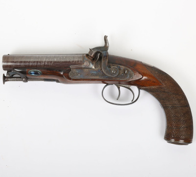 Good 24 bore double barrel percussion holster pistol by Westley Richards No.688 - 5