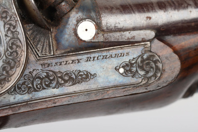Good 24 bore double barrel percussion holster pistol by Westley Richards No.688 - 12
