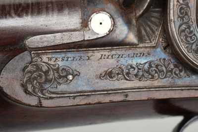 Good 24 bore double barrel percussion holster pistol by Westley Richards No.688 - 13