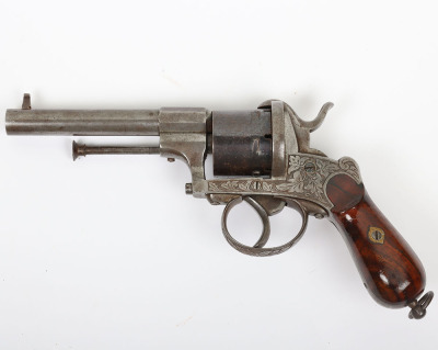 Belgian 6 shot 94 bore double action pin fire revolver No. 6098 - 3