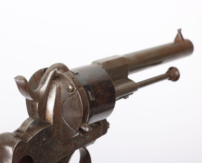 Belgian 6 shot 94 bore double action pin fire revolver No. 6098 - 4