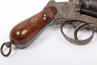 Belgian 6 shot 94 bore double action pin fire revolver No. 6098 - 6