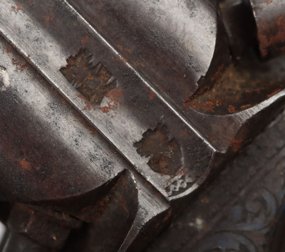Scarce 4 shot 40 bore boxlock side hammer turnover percussion belt pistol by REILLY 502 NEW OXFORD ST. LONDON - 10