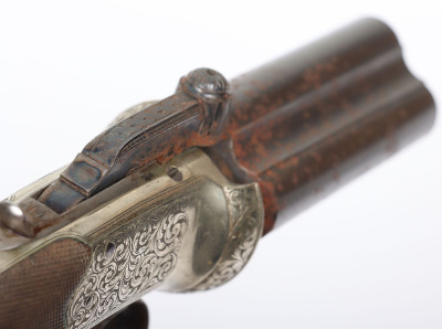 4 shot 34 bore self cocking percussion pepperbox revolver by G & JW DEANE, LONDON BRIDGE - 6