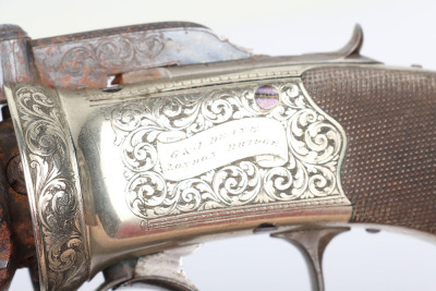 4 shot 34 bore self cocking percussion pepperbox revolver by G & JW DEANE, LONDON BRIDGE - 9