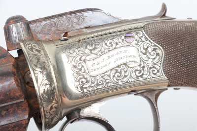 4 shot 34 bore self cocking percussion pepperbox revolver by G & JW DEANE, LONDON BRIDGE - 10