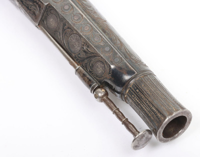Fine 34 bore Scottish flintlock dress belt pistol by Ross of Edinburgh mid-19th century - 3