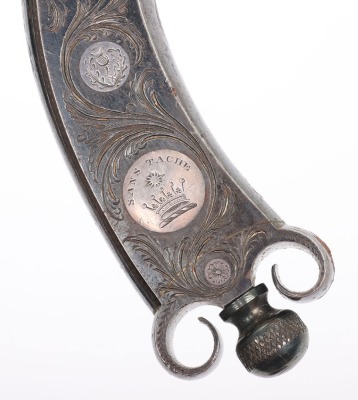 Fine 34 bore Scottish flintlock dress belt pistol by Ross of Edinburgh mid-19th century - 5