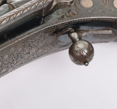 Fine 34 bore Scottish flintlock dress belt pistol by Ross of Edinburgh mid-19th century - 7