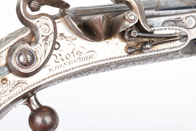 Fine 34 bore Scottish flintlock dress belt pistol by Ross of Edinburgh mid-19th century - 10