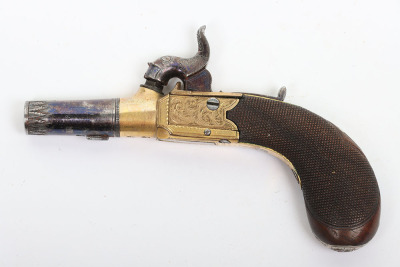Scarce boxlock percussion muff pistol - 3