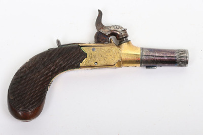 Scarce boxlock percussion muff pistol - 4