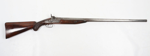 10 bore percussion wildfowl gun by KEEP & HINKLEY, BIRMINGHAM converted to a live pigeon gun