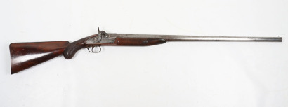 10 bore percussion wildfowl gun by KEEP & HINKLEY, BIRMINGHAM converted to a live pigeon gun