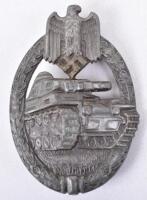 WW2 German Panzer Assault Badge in Bronze by Karl Wurster